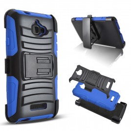 Coolpad Catalyst Case, Dual Layers [Combo Holster] Case And Built-In Kickstand Bundled with [Premium Screen Protector] Hybird Shockproof And Circlemalls Stylus Pen (Blue)